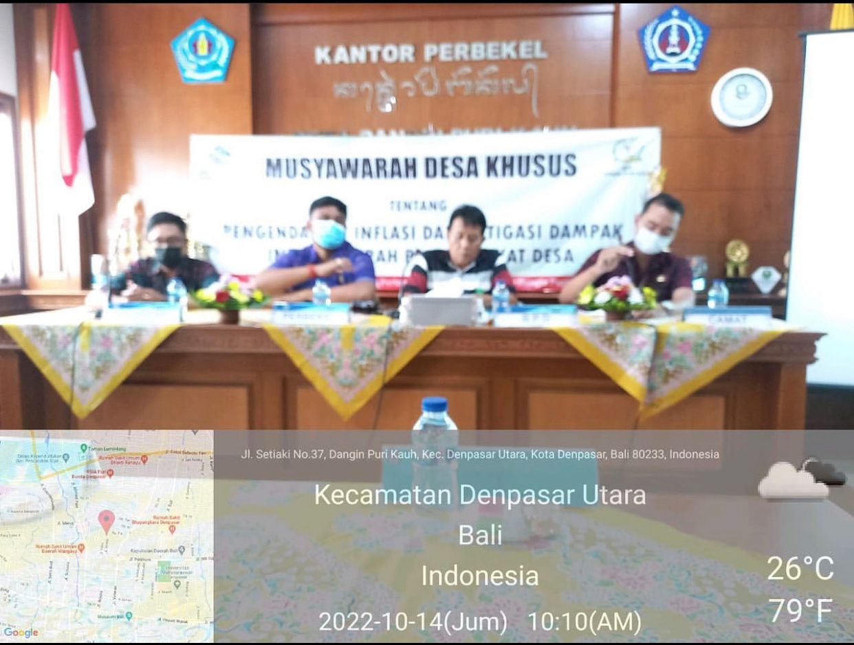 Musdesus Penanganan Inflasi Daerah pada tingkat Desa di Desa Dangin Puri Kauh.