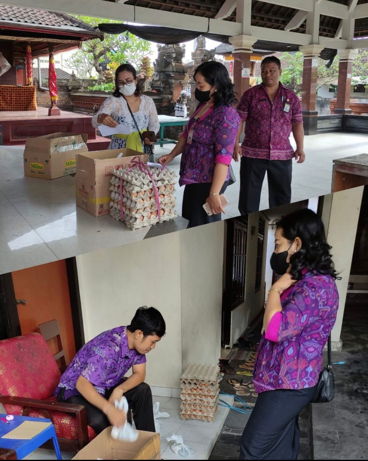 TP PKK Kota Denpasar melaksanakan Pendistribusian PMT Mentah
